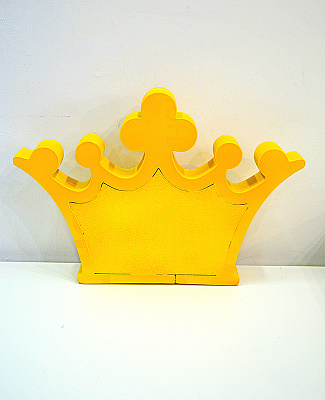 Декор Корона желтая (пенобокс)