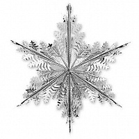 Праздники|Новогодние украшения|Снежинки|Декорация снежинка серебро 60 см.