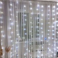 Гирлянда штора 3х3м (белая) Гирлянда штора 3х3м (белая)