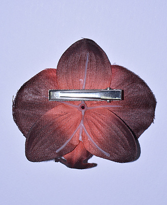 Квітка у волосся Орхідея (бордо)