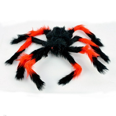 Павук малий з хутром (чорно-червоний)