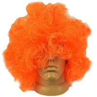 Товары для праздника|Парики карнавальные|Клоунские парики|Парик Афро (оранжевый)