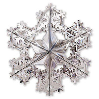 Свята |Новогодние украшения|Сніжки|Сніжинка фольгована 90 см (срібна)