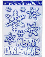 Набір сніжинок наклейок на вікно Щасливого Різдва 