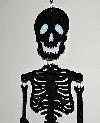 Скелет велюр чорний 55 см