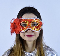 Товары для праздника|Маски карнавальные|Венецианские маски|Маска венеция Фиора (красная)