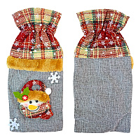 Праздники|Новогодние украшения|Новогодние носки|Мешочек для подарков Снеговик 27Х12