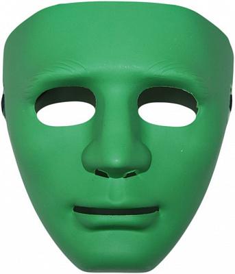 Маска обличчя людини (зелена)