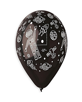 Воздушный шар 33см Космонавт в космосе