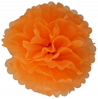 Товары для праздника|Украшение помещений|Подвесные шары|Помпон бумажный (оранжевый) 35 см