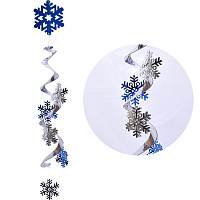 Праздники|Новогодние украшения|Подвески|Спираль Новогодняя снежинка 90 см