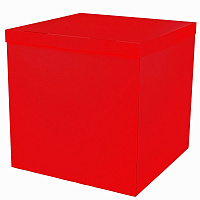 Тематические вечеринки|Цветная вечеринка|Красная|Коробка-сюрприз для шаров (красная) 70х70х70
