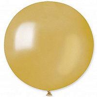 Повітряні кульки|Шары латексные|Круглі|Повітряна куля 27" сатин золота