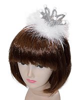 Обруч корона с пухом (серебро) Обруч корона с пухом (серебро)