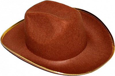Шляпа Ковбоя (коричневая с желтым краем)