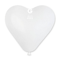 Воздушные шарики|Шары латексные|Сердца|Воздушный шар пастель Сердце белый 16"