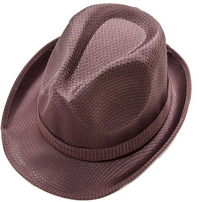 Шляпа Федора коричневая