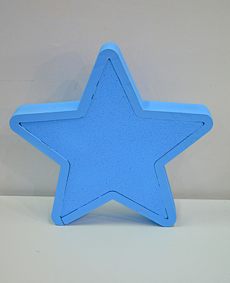 Декор Звезда голубая (пенобокс)