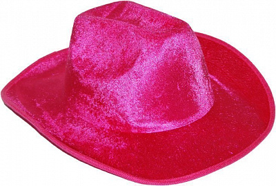 Шляпа Ковбоя велюр (розовая)