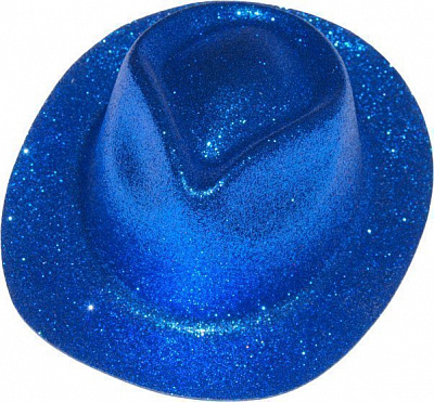 Шляпа Федора блестки (пластик)
