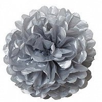 Помпон бумажный (серебро)