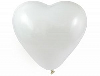 ||Воздушный шар пастель Сердце белый 10"