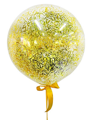Куля з конфетті Нарізка золота 46 см