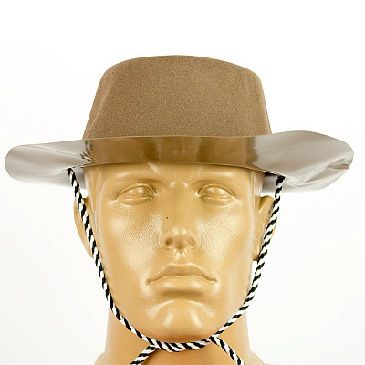 Шляпа детская ковбоя флок (коричневая) 