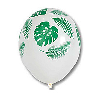 День Рождения|Панда|Воздушный шарик Тропические листья зеленые 14"
