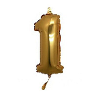Шар фольга 14" цифра 1(Золото)