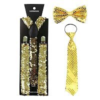 Набір джентельмена паєтка (золотий)