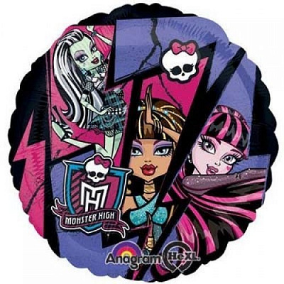 Шар фольга 18" Monster High Рок-группа