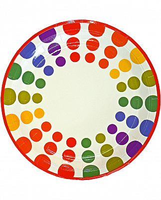 Тарелки разноцветные 18см 10шт