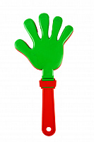 Товари для свята|Товары для праздника|Дудки, горни, тріскачки|Тріскачка рука (червоно-зелена)