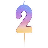 Свеча цифра на пике 2 (радуга)