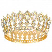 Корона золотая с перламутровыми камнями