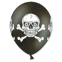 День Народження|Пираты|Повітряні кульки|Повітряна куля Череп і кістки 14"