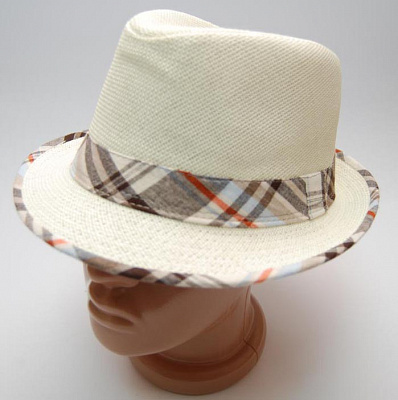 Шляпа Гавайский Пижон (бежевая с лентой)