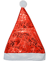 Колпак новогодний Орнамент красный