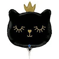 Мини-фигура Кошечка с короной черная