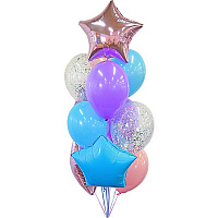 Повітряні кульки|Воздушные шарики|Композиції та букети з куль|Букет куль Фрезія 11 од (гелій)