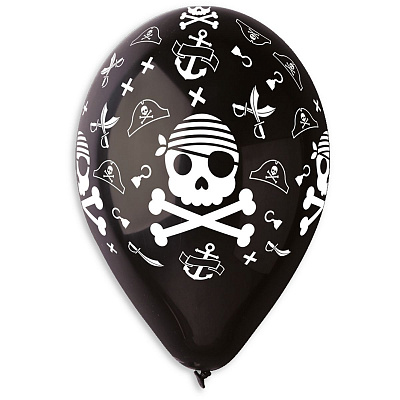 Воздушный шар Череп Пирата 12"