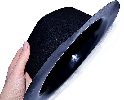 Шляпа мужская черная (пластик)