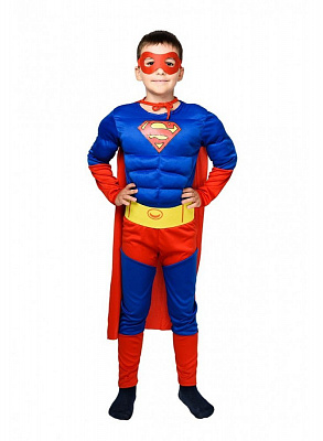 Костюм Супермен с мускулами 7-9 лет