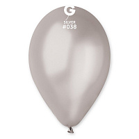 Свята |Новый Год|Новорічні повітряні кульки|Повітряна куля металік срібна 12"
