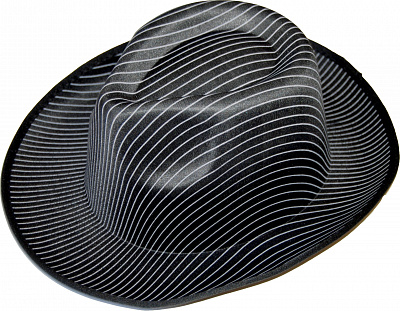 Шляпа Мафия черная (полоска)