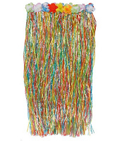 Тематические вечеринки|Гавайская вечеринка|Гавайские юбки. Гавайские шорты|Юбка гавайская 70 см (разноцветная)