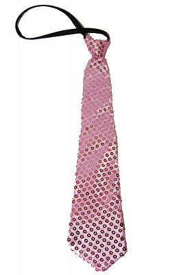 Краватка в паєтках рожева 