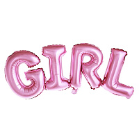Воздушные шарики|Фольгированные надписи|Надпись фольга girl (розовая)