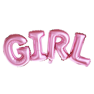 Надпись фольга girl (розовая)